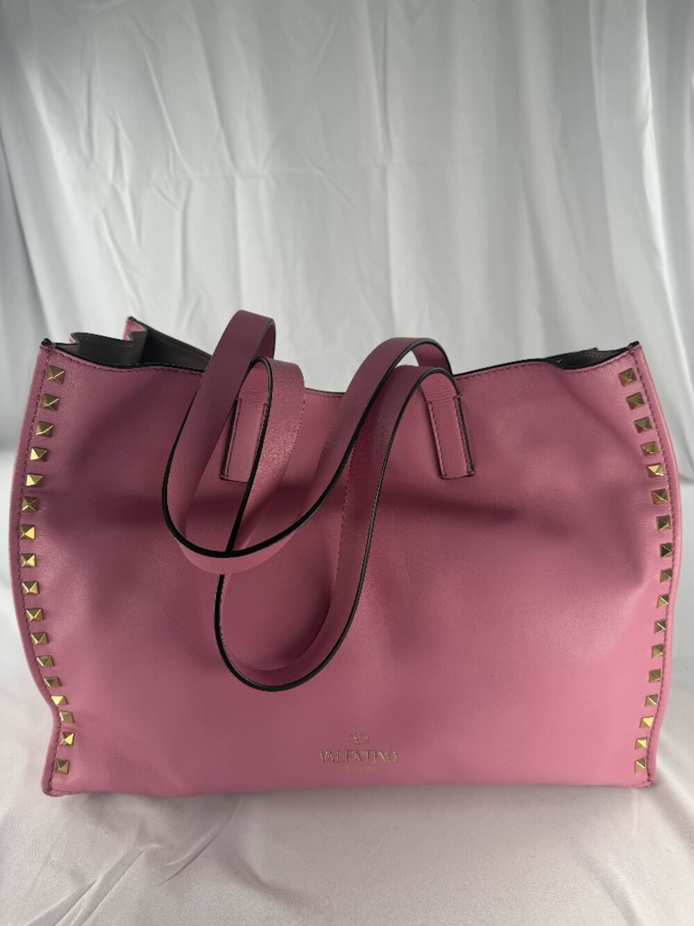 Valentino Rockstud Large Soft Leather Tote Bag in Pink NWT / Dust Bag